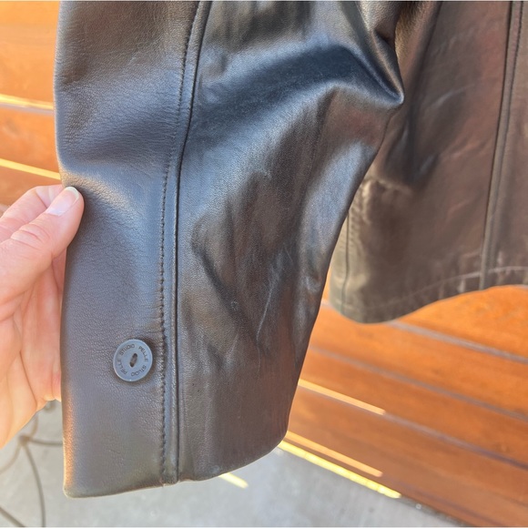 Wilson’s Men’s real leather black jacket, long. Size large - Picture 10 of 13